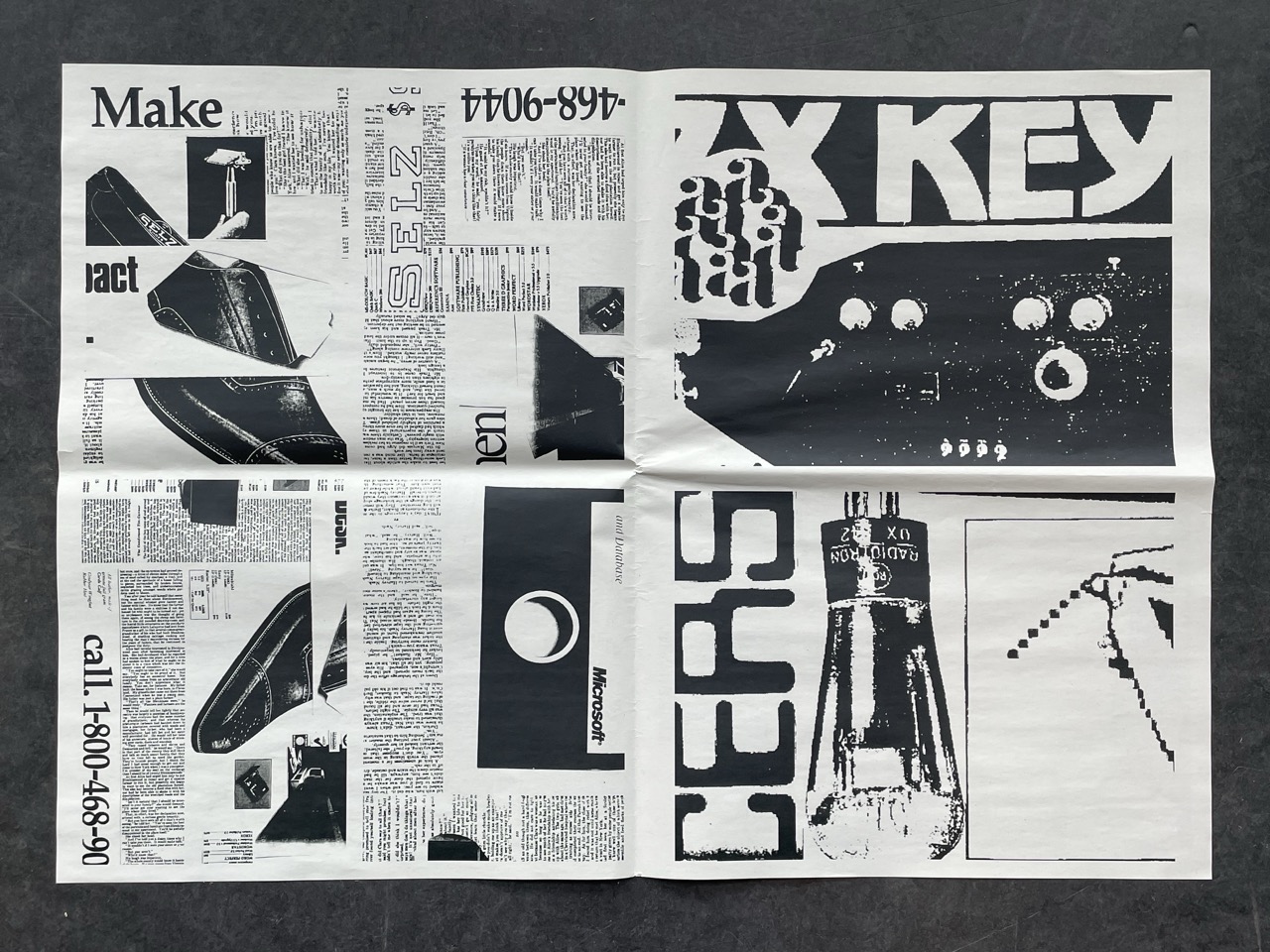 Work Poem, broadsheet exploring typography as image
