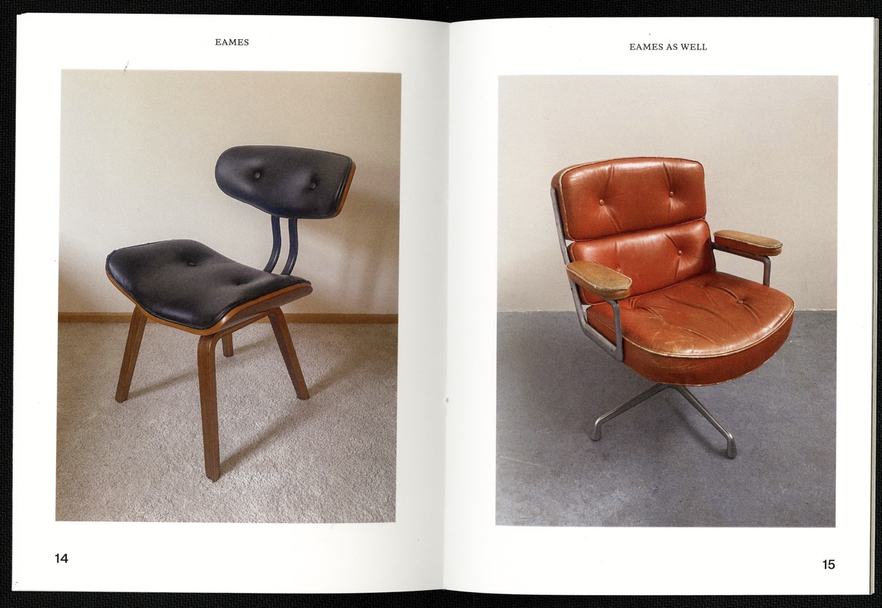 Image publication of favourite chairs, second spread