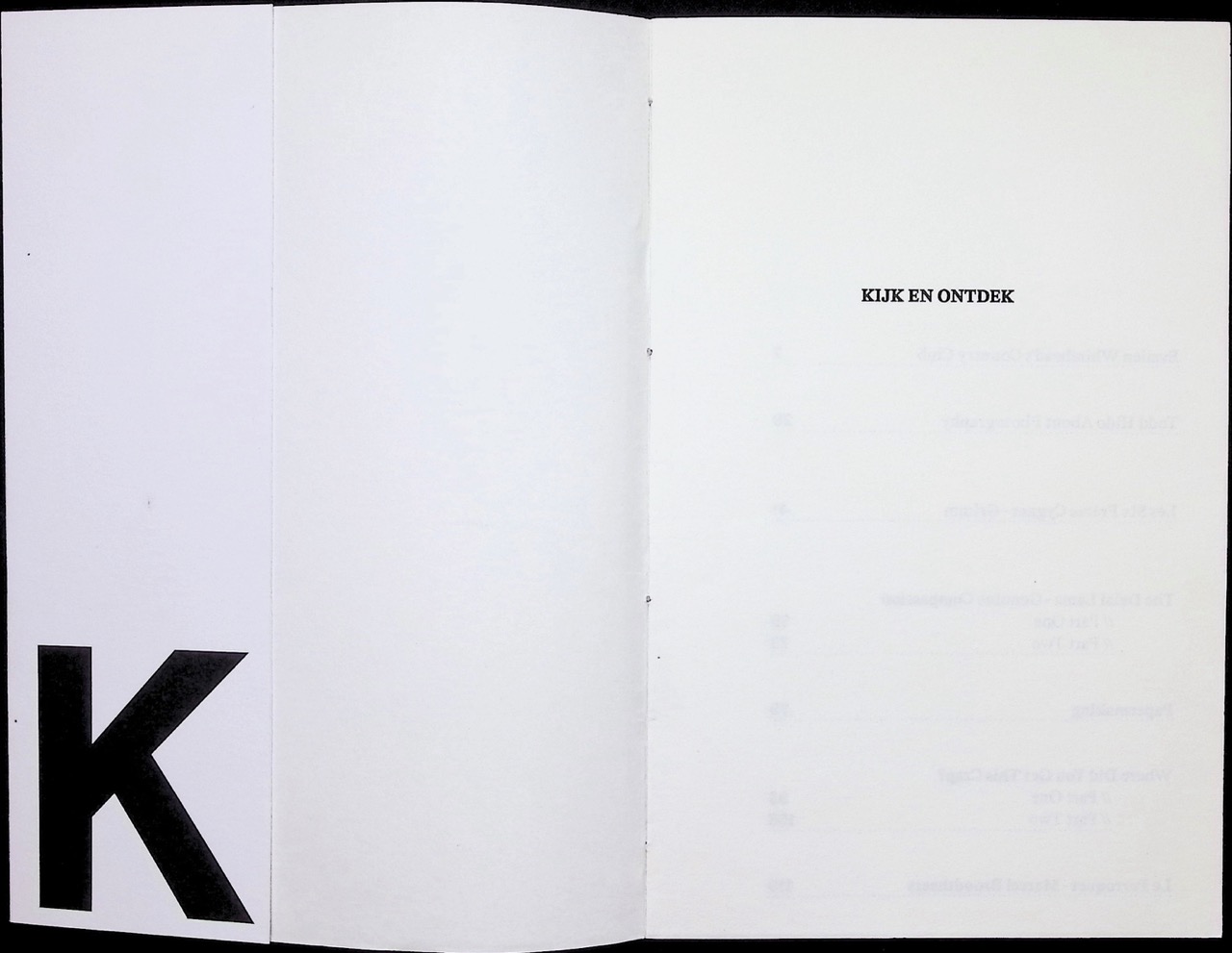 Kijk & Ontdek, cover of the typographic publication