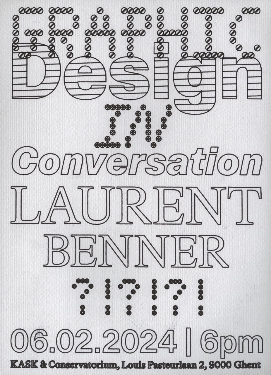 Lecture series poster, plotted with a large pen plotter, second poster