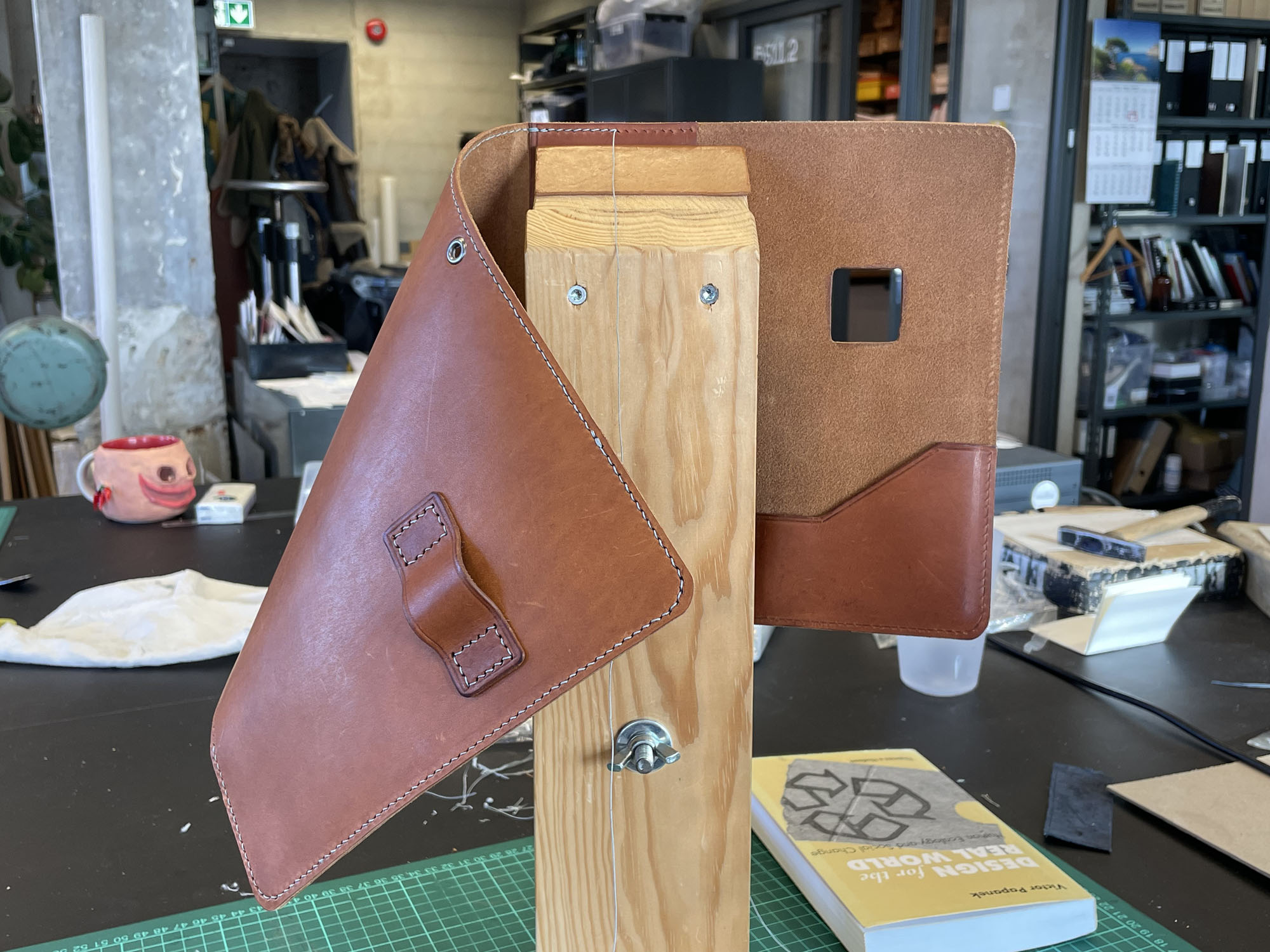 Leather journal, dotted diary pages